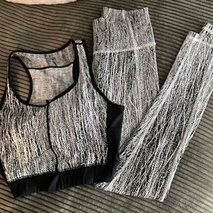 BuffBunny Jacquard leggings and crop top